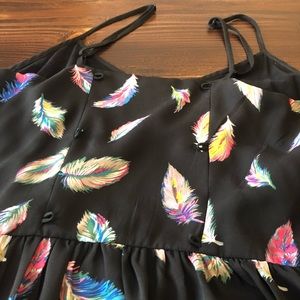 Xhilaration Dresses - ✂️50% Off Sale Black & Feather Pattern Dress Xhilaration Dresses - ✂️50% Off Sale Black & Feather Pattern Dress